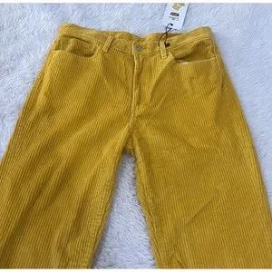 ★TRILLION★ Vintage washed carpenter corduroy pants YELLOW VINTAGE CARTERS WATCH THE WEAR PANTS UNISEX YELLOW CARPENTER